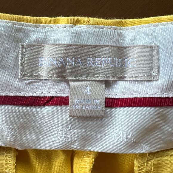🔵 Banana Republic sz4 bright sunshine yellow shorts - Picture 7 of 8